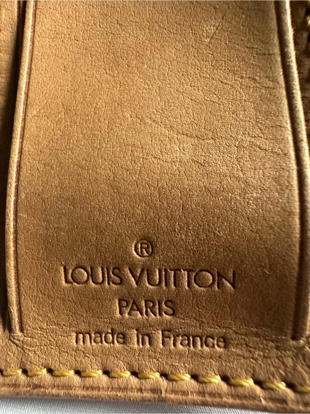 Vintage Louis Vuitton Vachetta Luggage Tag Honey Patina Made in France